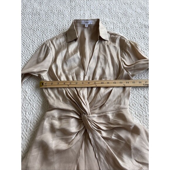 AEOM Women’s Gold Twist Top Blouse Long Sleeve Size XS - Picture 4 of 8